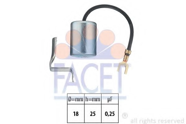 FACET 0.0617 Condenser, ignition